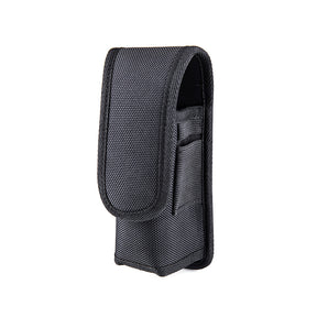 Close-up of the V26 holster featuring adjustable elastic retention and secure hook-and-loop closure for reliable gear carry